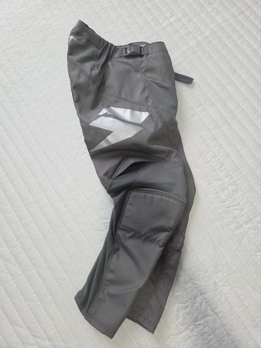 Kid's Gray Performance Riding Pants with Reflective Logo